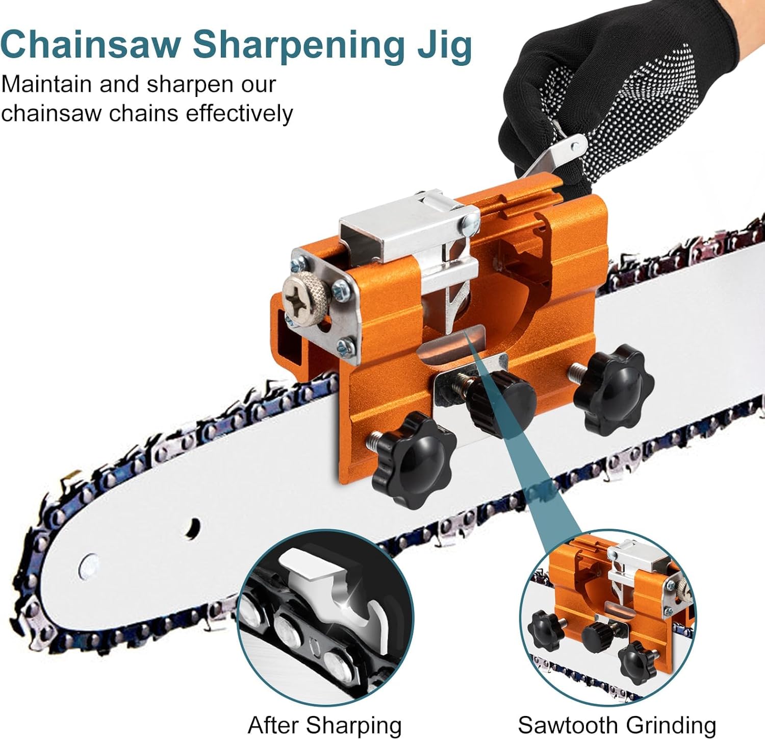 Ручна точилка BIGSTREN для заточування ланцюга бензопили без демонтажу - мініатюра 4