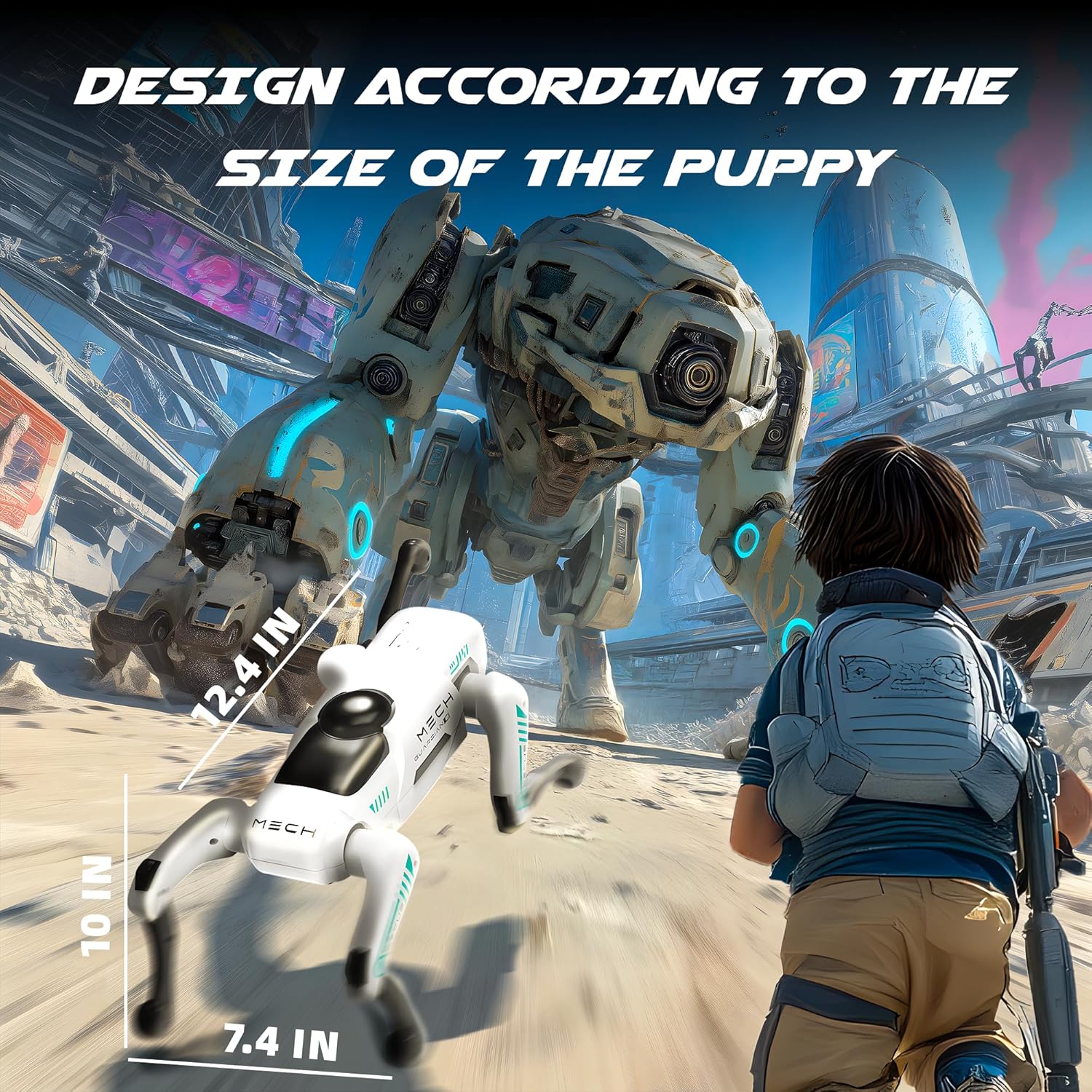 Робот-собака MECH GUARDIAN для інтерактивної гри і програмування - мініатюра 4