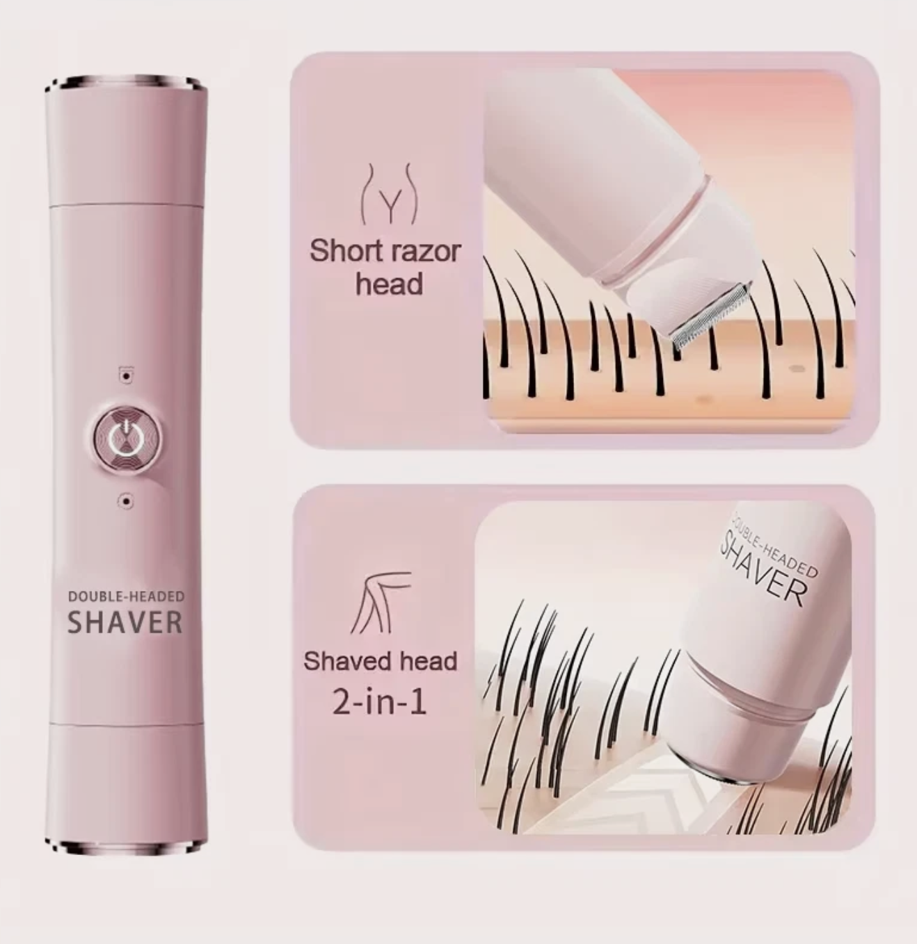 Міні шейвер SHAVER 2 в 1 для делікатного щоденного догляду - мініатюра 6