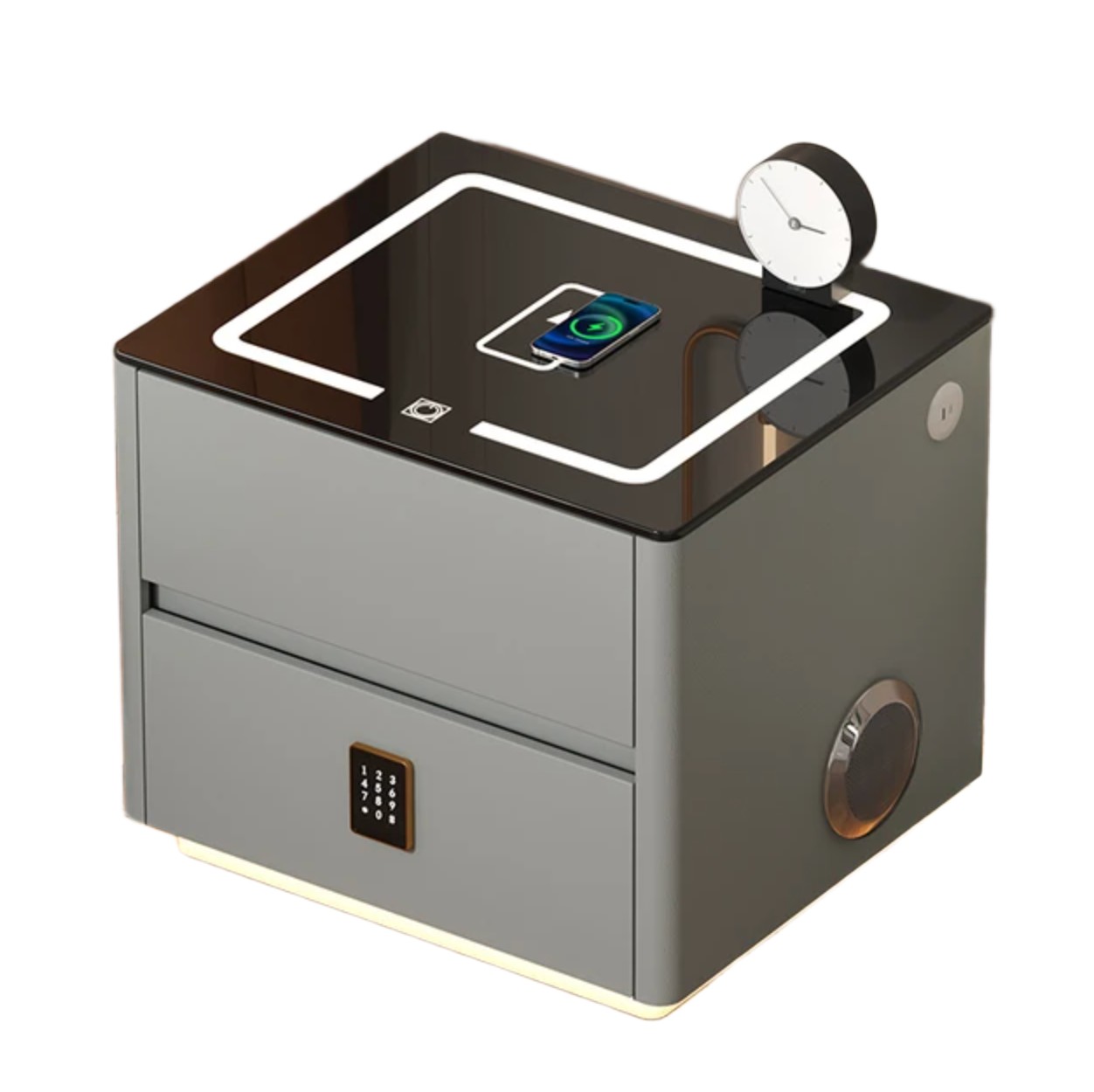 Смарт-тумба QYJXF02 з бездротовою зарядкою, замком і Bluetooth - мініатюра 3