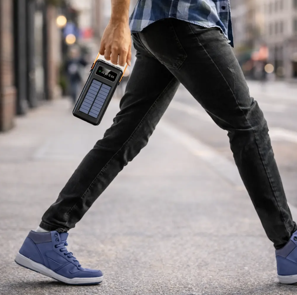 Power Bank YM-636CX 80000 mAh з сонячною панеллю і ліхтариком - мініатюра 6