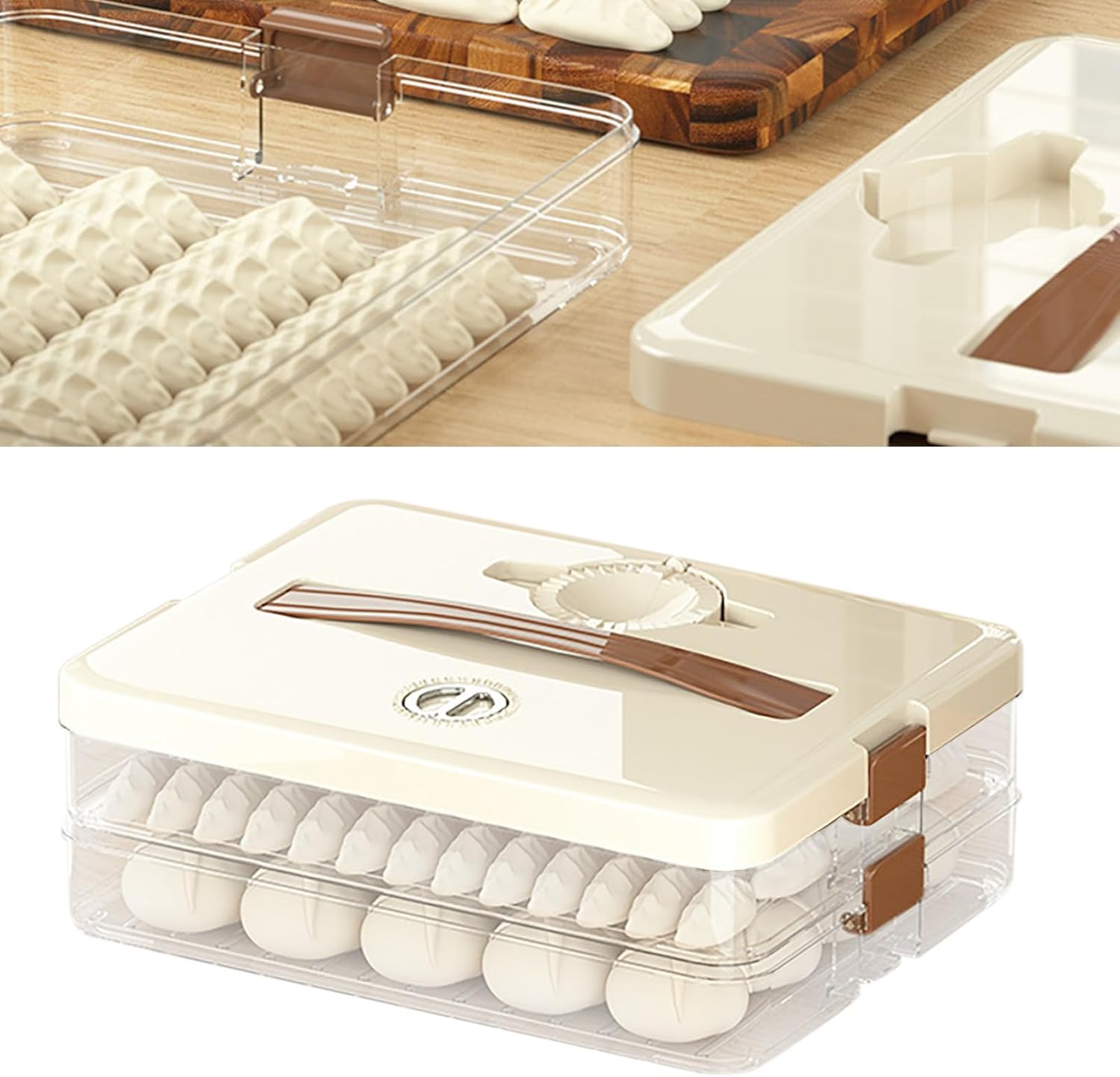 Дворівневий контейнер для заморожування пельменів і вареників - мініатюра 3