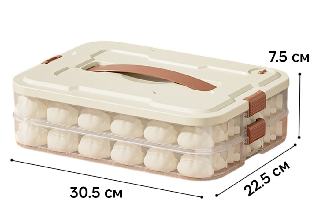 Дворівневий контейнер для заморожування пельменів і вареників - мініатюра 4