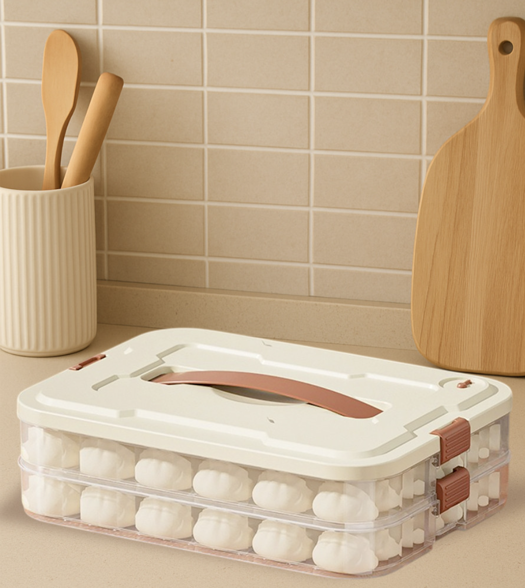 Дворівневий контейнер для заморожування пельменів і вареників - мініатюра 5