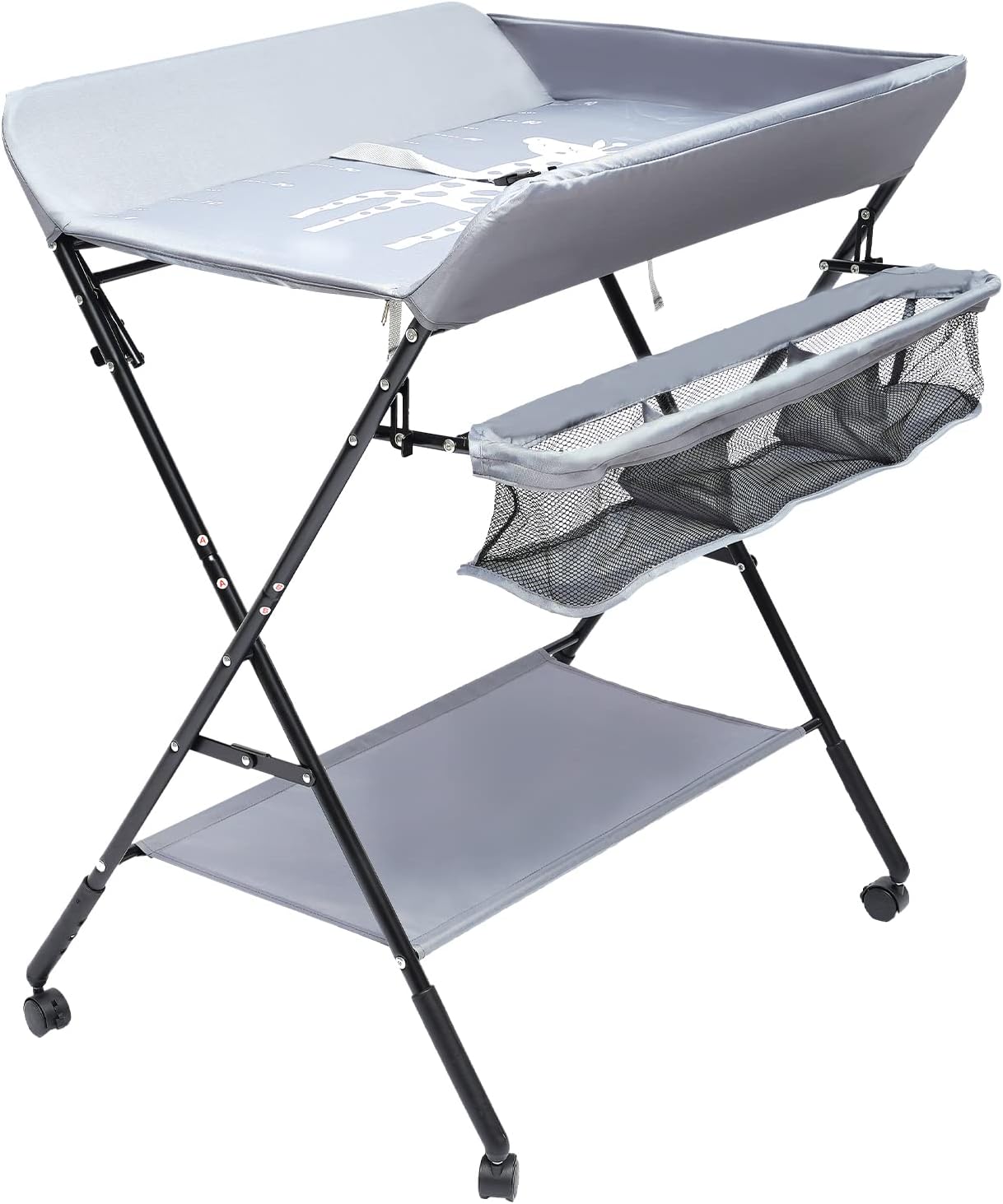 Пеленальний столик дитячий посилений 74×80×104 см для купання і масажу малюка ∙ Посилений столик 74×80×104 для пеленання