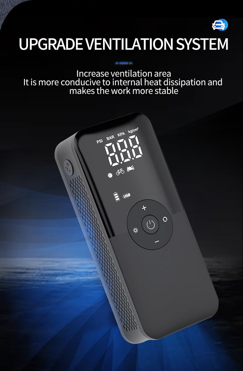 Компресор Carsun C3106 з акумулятором 4000 mAh для шин і спорту - мініатюра 6