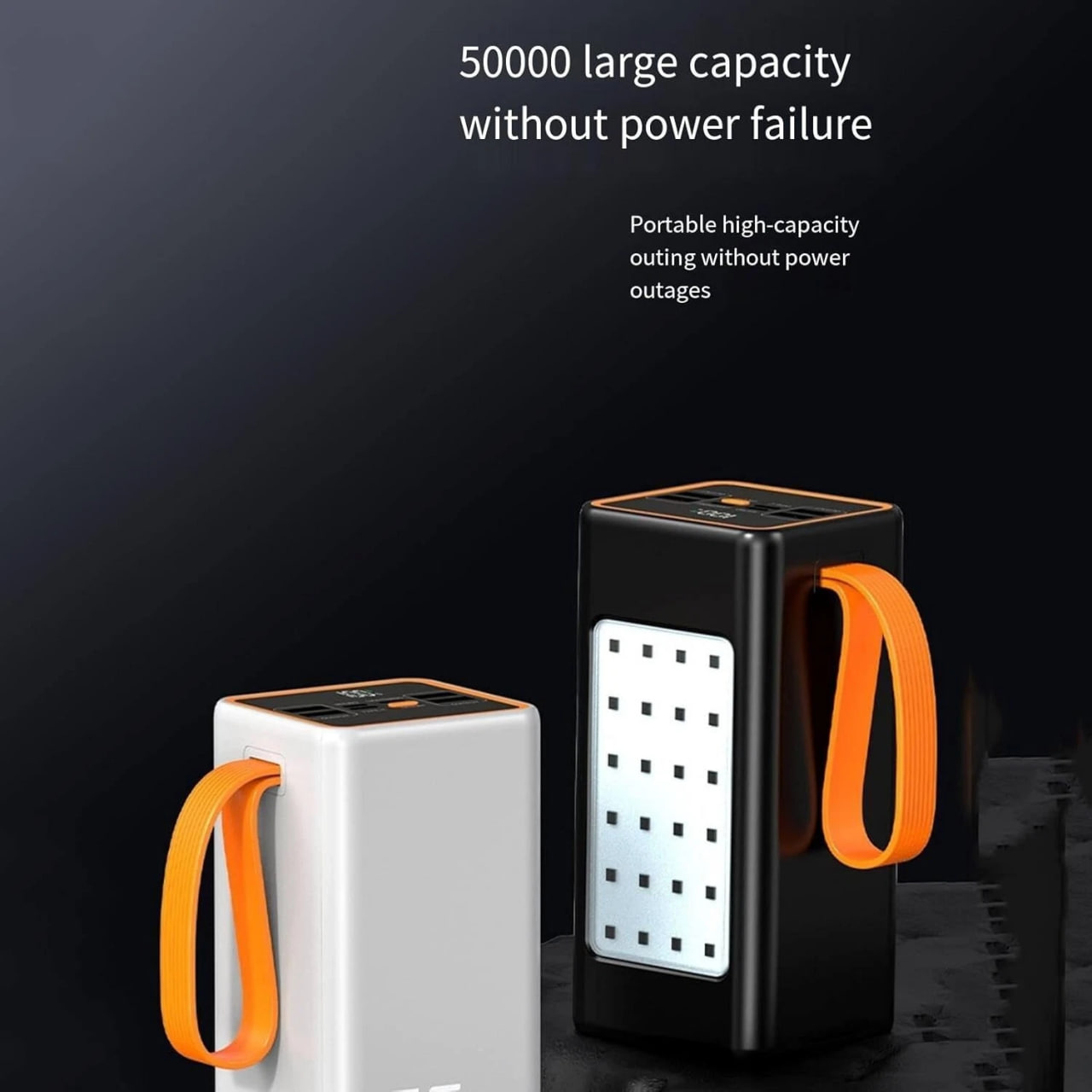 Повербанк JS-658 100000 mAh з LED-ліхтариком для поїздок і резервного живлення - мініатюра 2