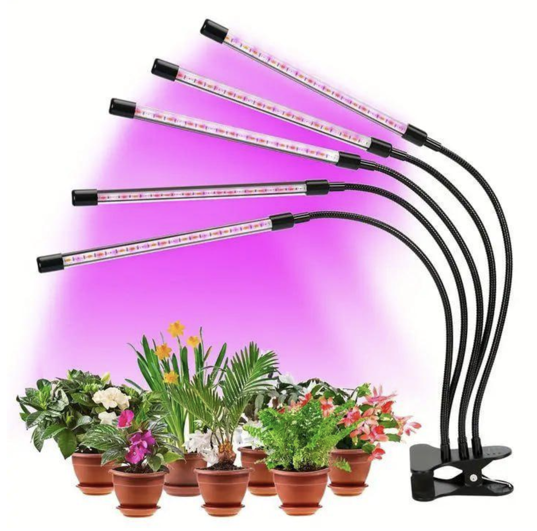 Фітолампа для рослин повного спектру LED 5 ламп ∙ Універсальний світильник LED 5 ламп для розсади та кімнатних рослин