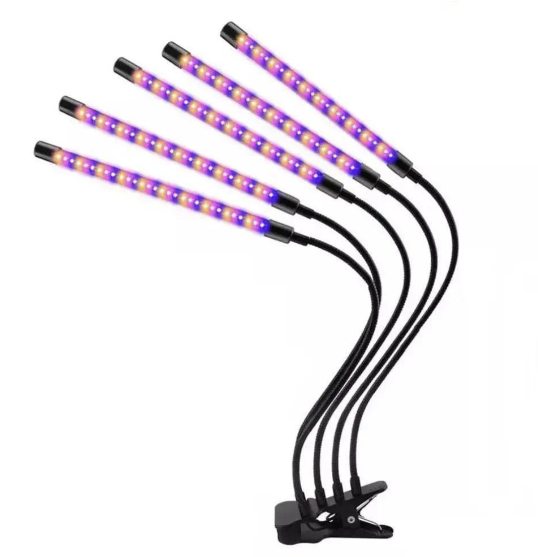 Фітолампа з 5 гнучкими головками для розсади і кімнатних рослин - мініатюра 2