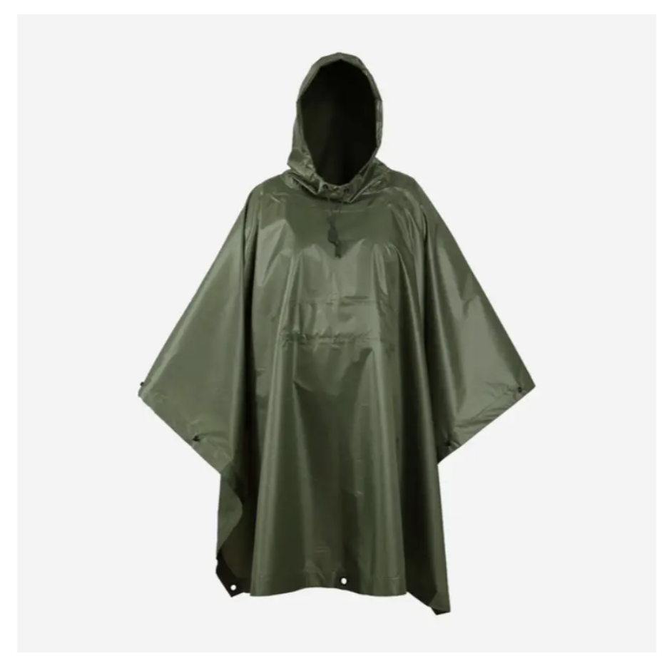 Плащ-палатка пончо 3 в 1 для будь-яких погодних умов ∙ Накидка-дощовик 3 в 1 тент і підстилка для активного відпочинку