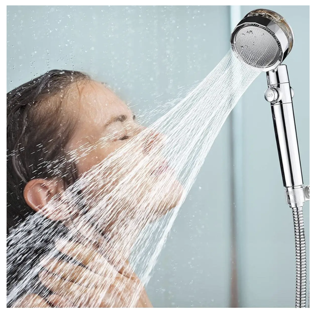 Душова насадка 360° з турбовентилятором і кнопкою стоп - мініатюра 3