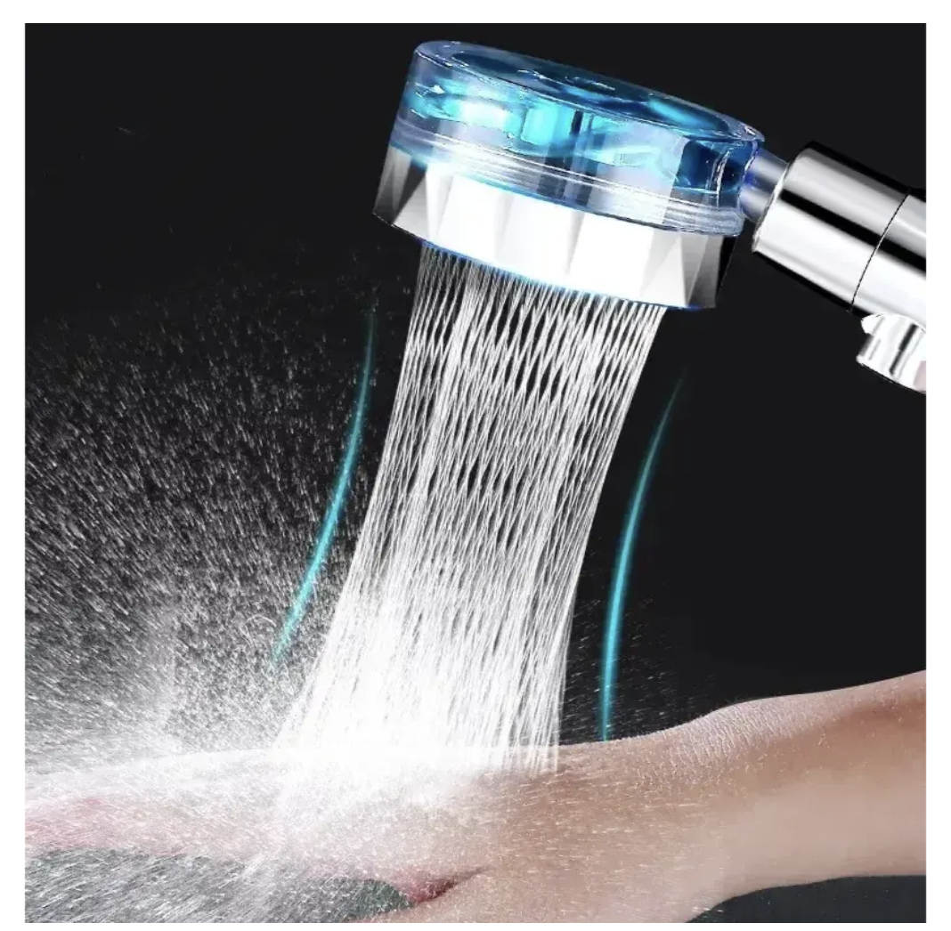 Душова насадка 360° з турбовентилятором і кнопкою стоп - мініатюра 5
