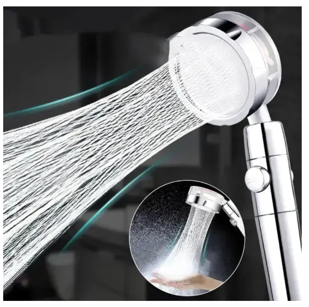 Душова насадка 360° з турбовентилятором і кнопкою стоп - мініатюра 6