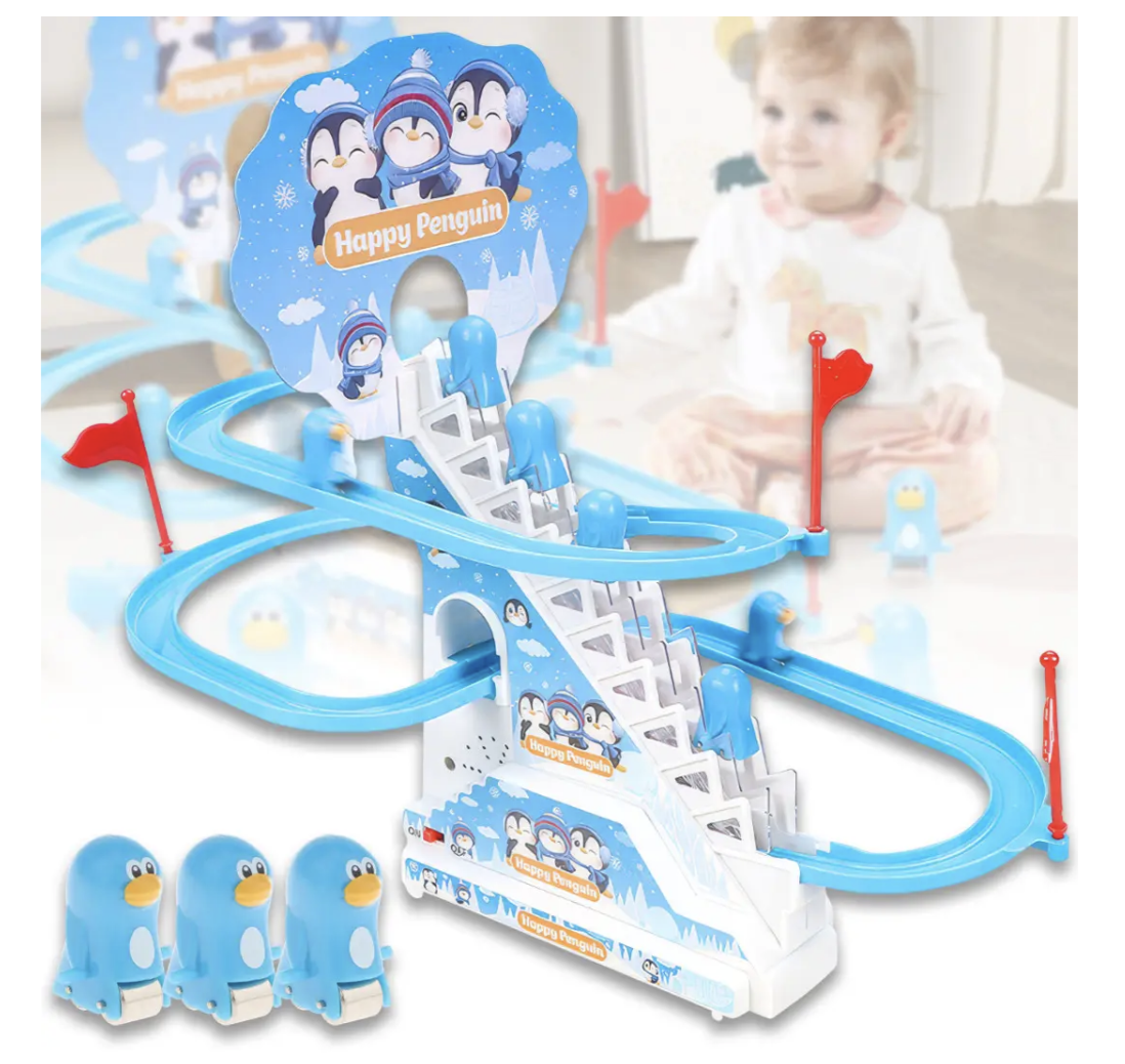 Трек міні-пінгвін Happy Penguin з музикою для дітей ∙ Інтерактивна гірка Happy Penguin зі співаючими пінгвінами