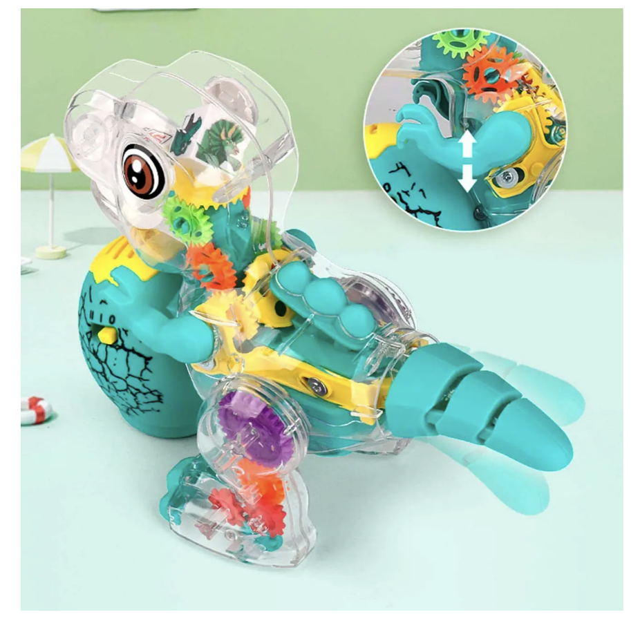 Танцюючий динозавр Dinas Gear з музикою, світлом і рухом - мініатюра 4