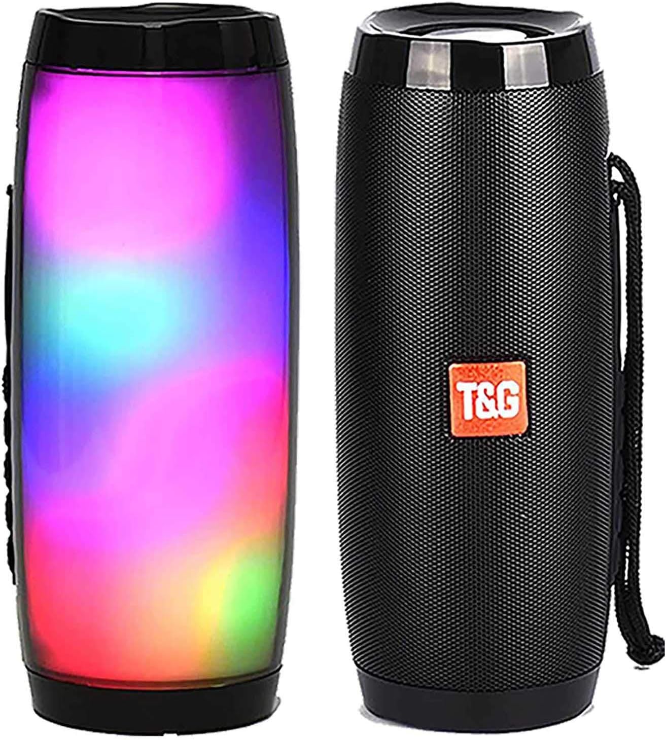 Bluetooth колонка вологостійка TG-157 Pulse з різнокольоровим підсвічуванням ∙ Портативна Bluetooth-колонка T&G TG-157 для дому