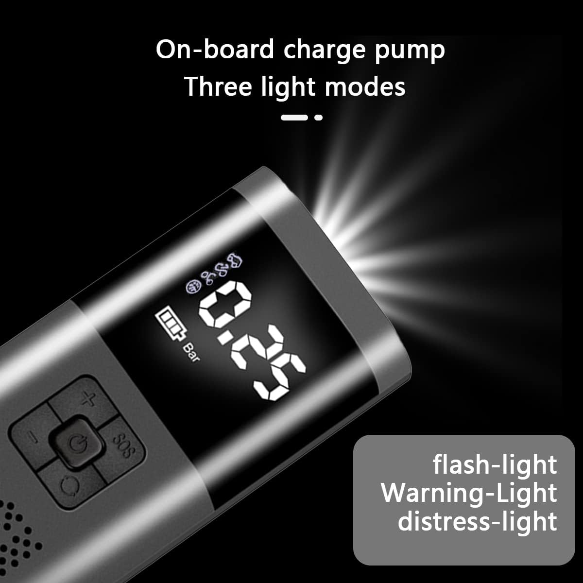 Портативний компресор Wireless Pump 12В ST5509D - мініатюра 6