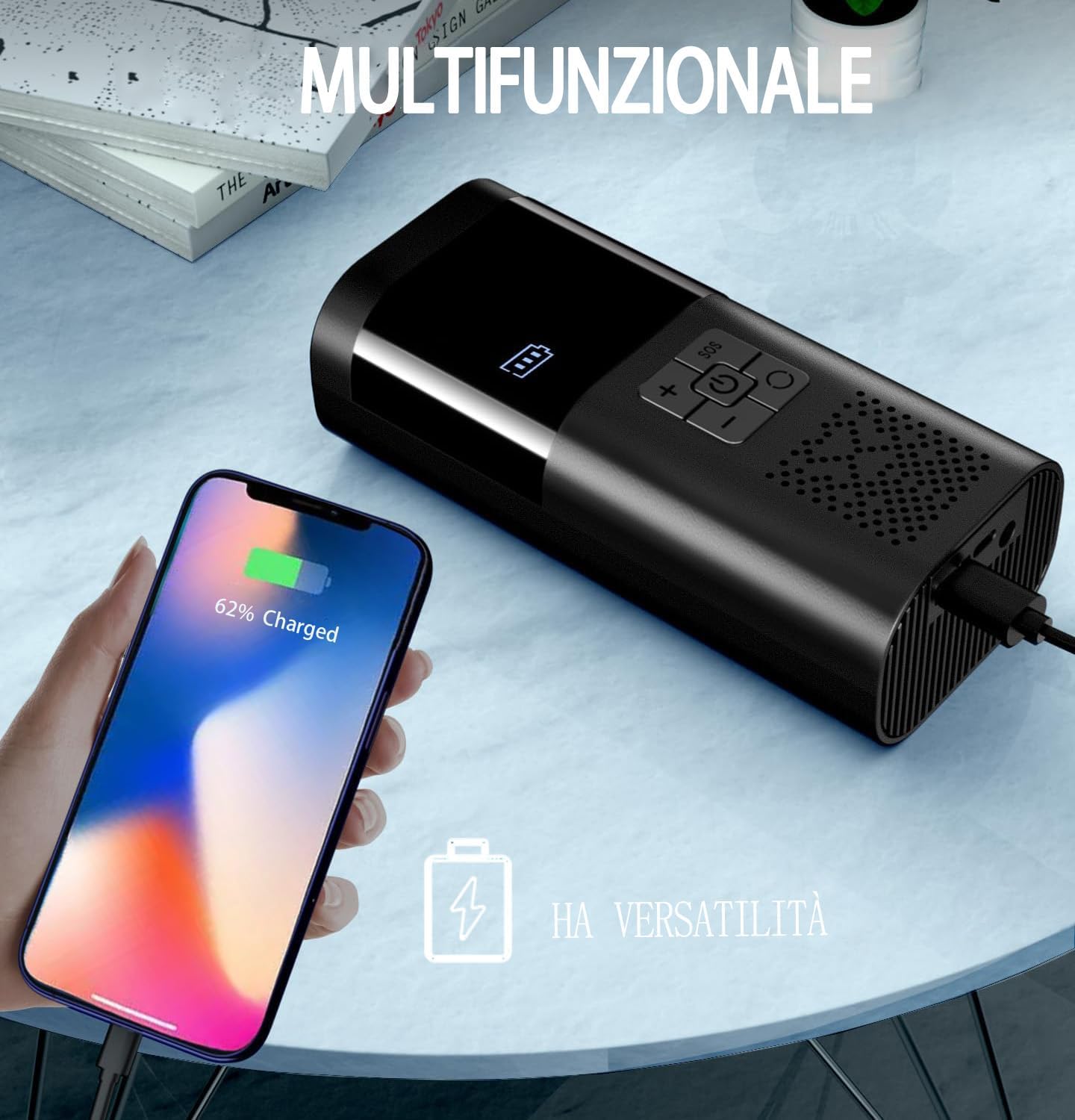Портативний компресор Wireless Pump 12В ST5509D - мініатюра 9
