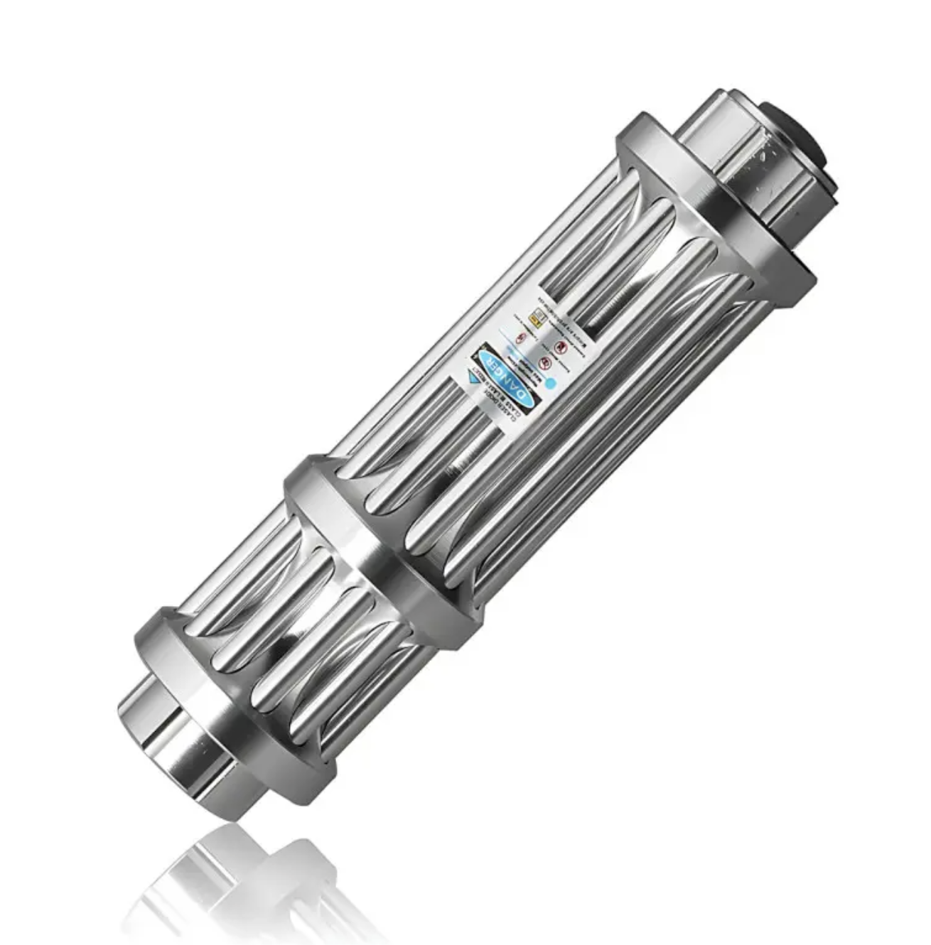 Лазер Laser B017 з п'ятьма насадками в кейсі ∙ Синя лазерна указка Laser B017 445 nm