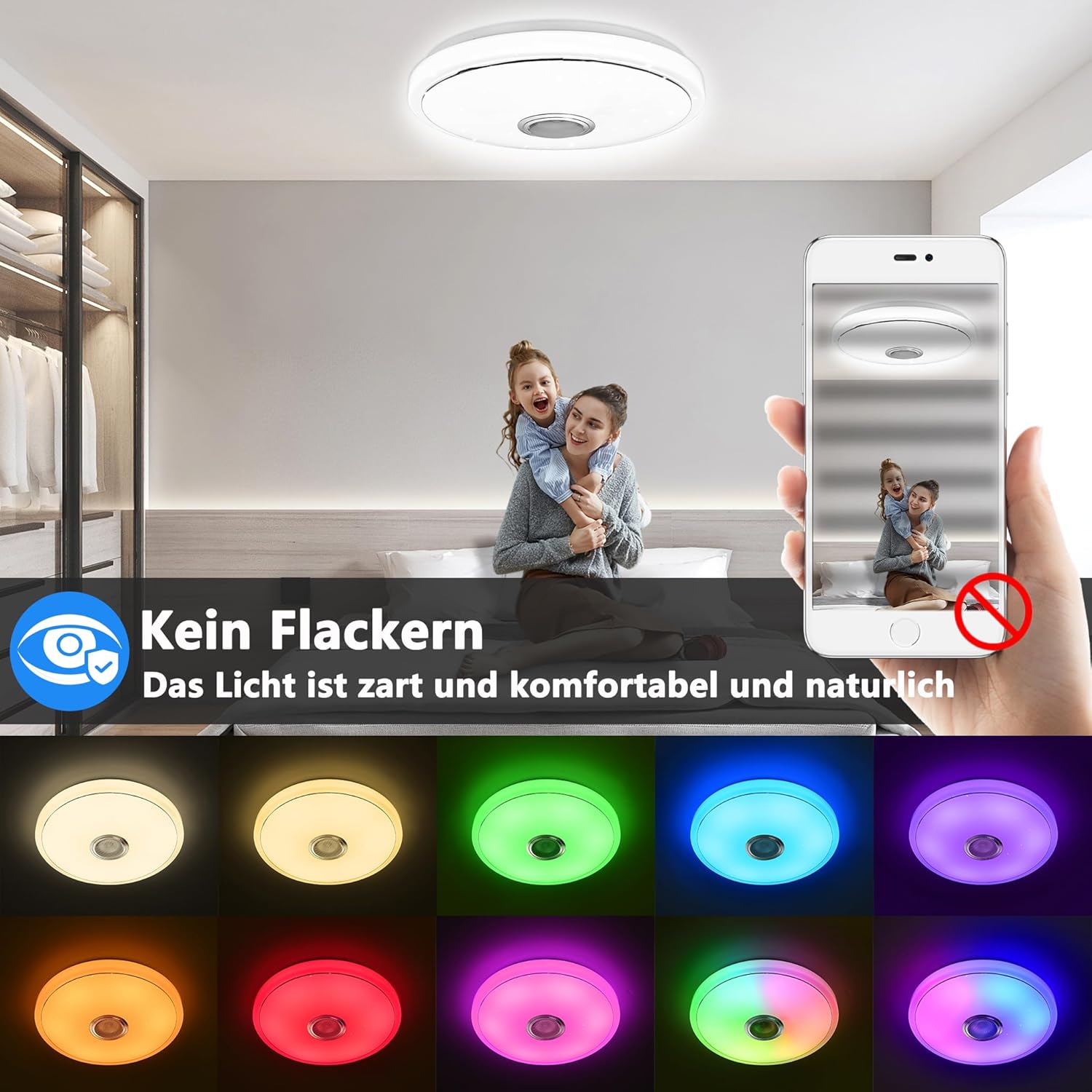 RGB Lamp 38 см з Bluetooth-колонкою для світла і атмосфери вдома - мініатюра 5