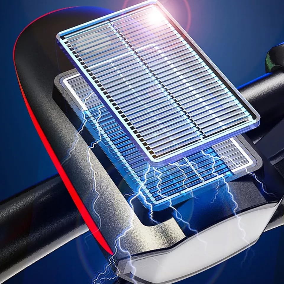 Велофара X-Balog S7599 з USB Type-C і дзвінком для безпечних поїздок - мініатюра 3