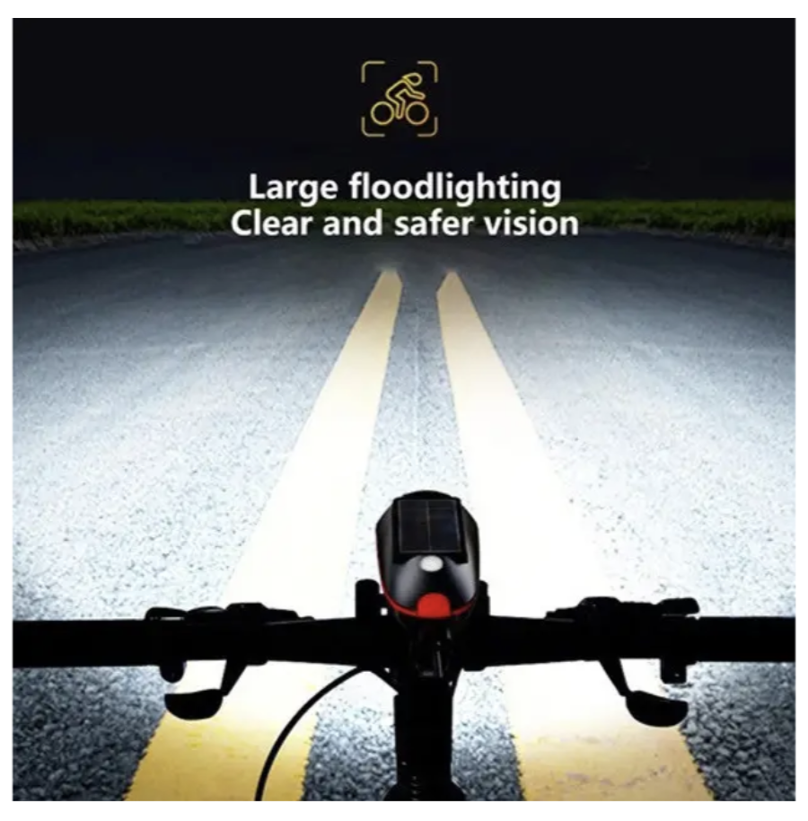 Велофара X-Balog S7599 з USB Type-C і дзвінком для безпечних поїздок - мініатюра 7
