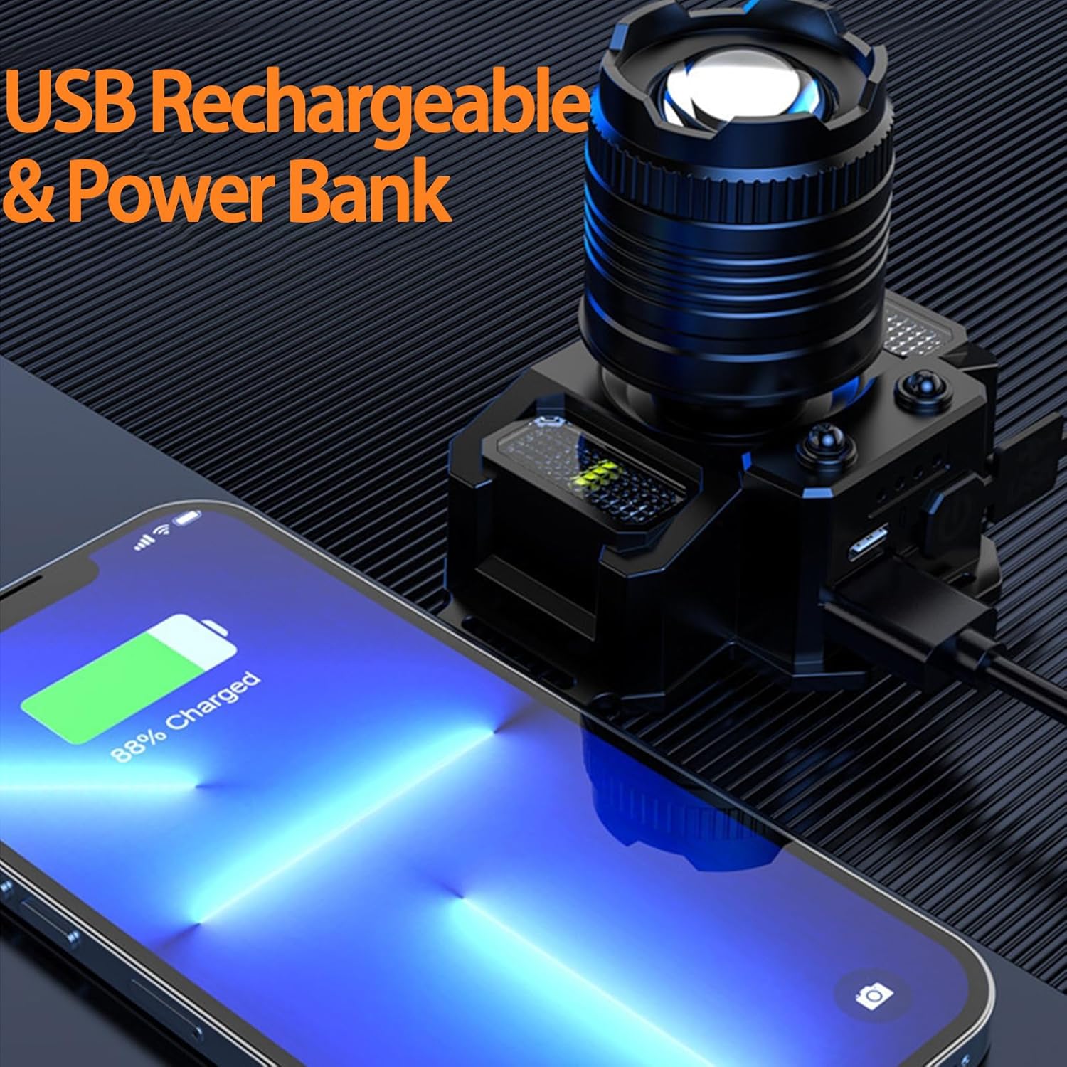 Налобний ліхтар F-T51 для туризму, роботи і активного відпочинку - мініатюра 4