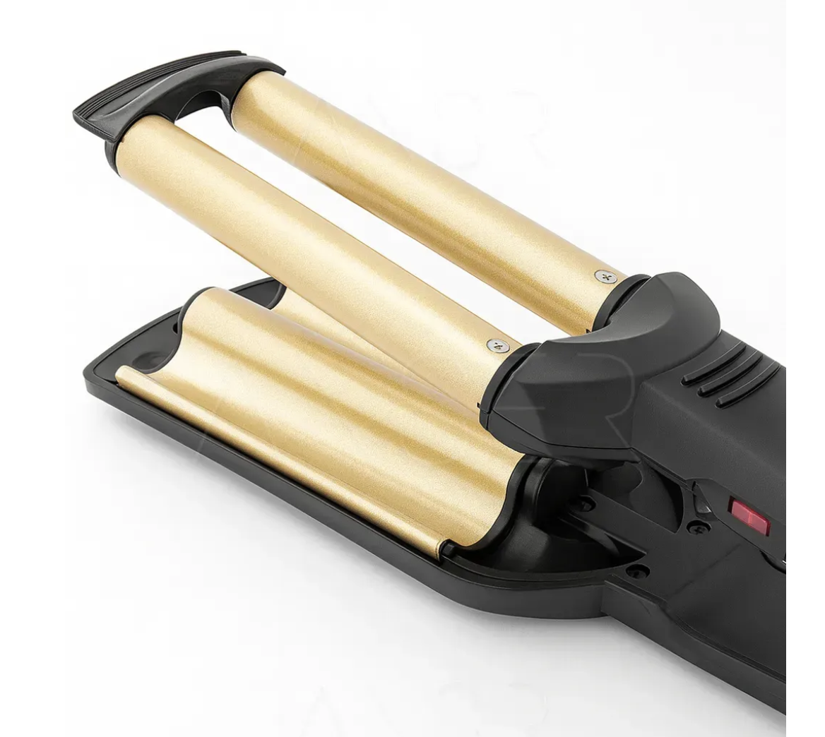 Потрійна плойка Kemei JFQ-KM-2022 ∙ Керамічна плойка Kemei JFQ-KM-2022 для створення локонів