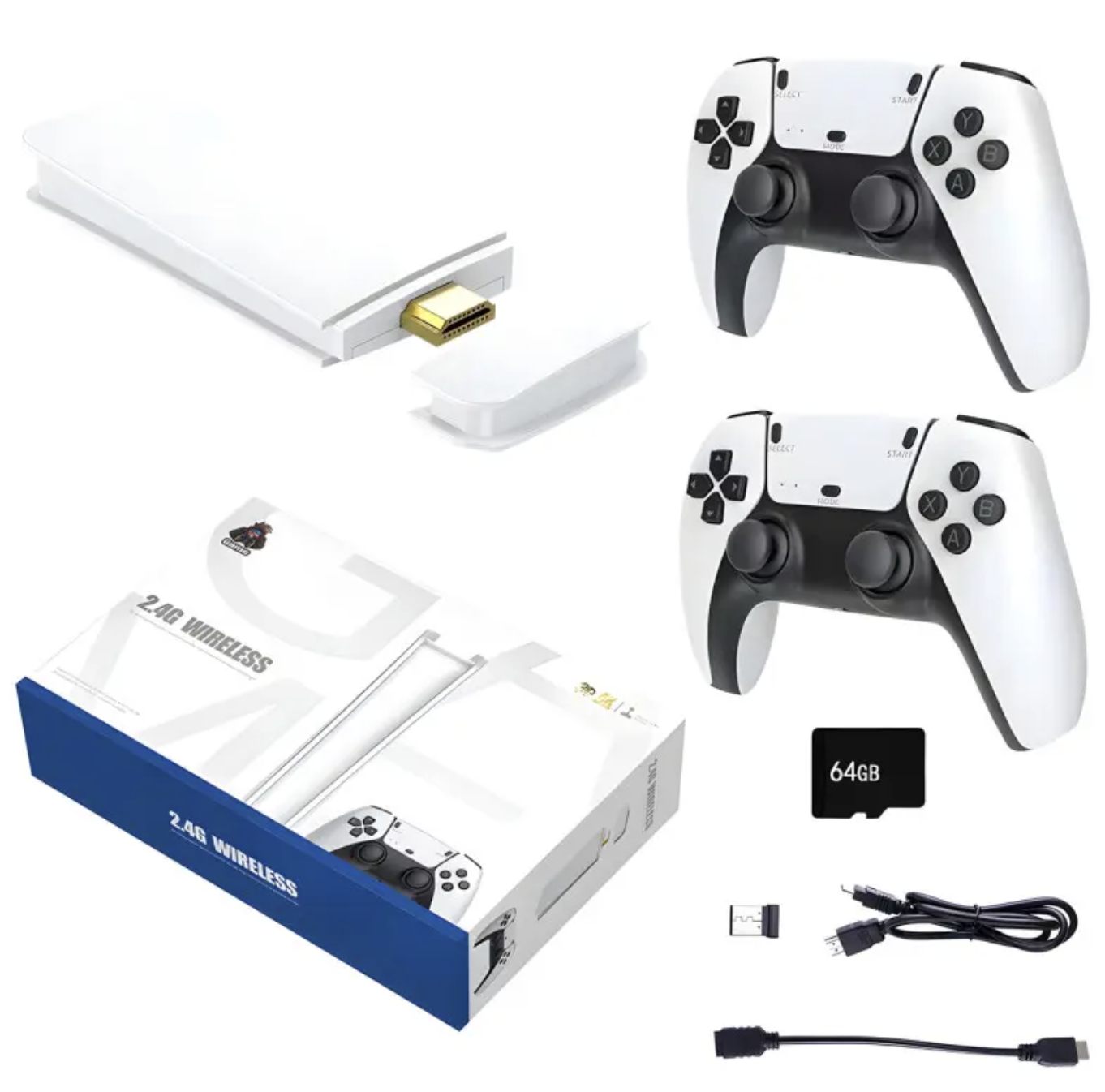 Ігрова приставка HDMI M15 Game Stick 4K 64GB ∙ Мініконсоль M15 з 20 000 іграми та бездротовими джойстиками