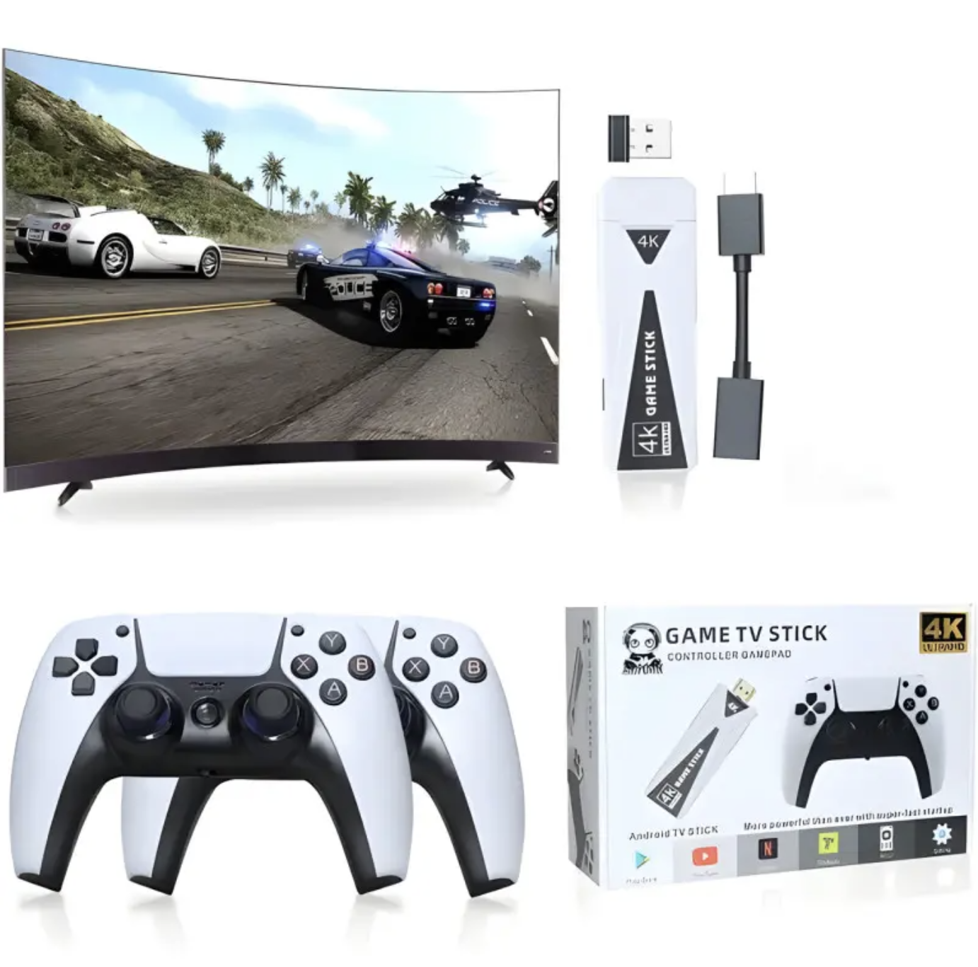 M15 Game Stick 4K 64GB з 20 000 іграми і двома джойстиками - мініатюра 5