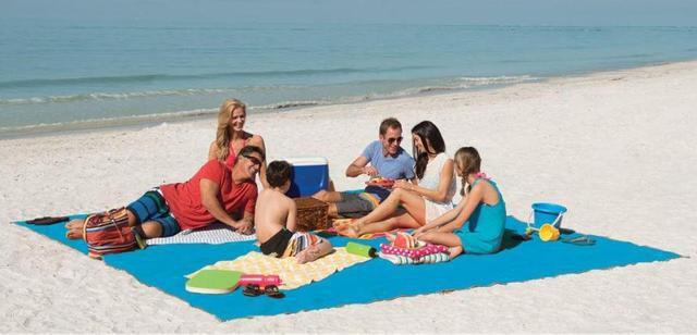 Пляжне покривало анти-пісок, 200 х 150 см. Підстилка - килимок для пляжу - мініатюра 3