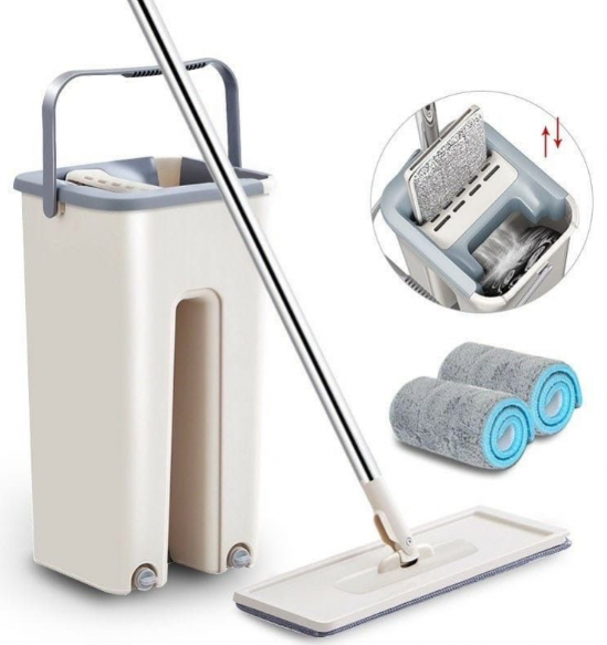Швабра мікрофібра з віджимом + відро Scratch Cleaning Mop ∙ Швабра - ледарка cleaner 360 - мініатюра 6