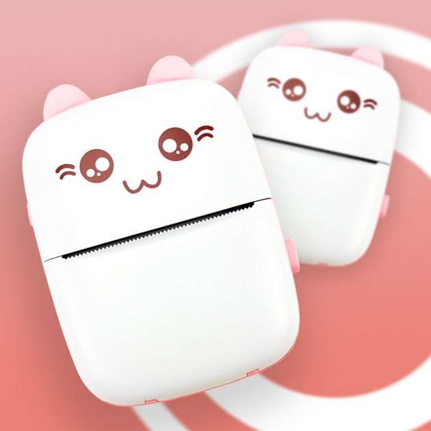Портативний дитячий Bluetooth принтер Mini printer бездротовий з термодруком без чорнил ∙ Android / IOS ∙ USB зарядка - мініатюра 7