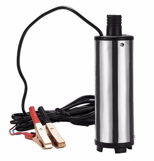 Насос для перекачування дизельного палива / соляри електричний занурювальний з крокодилами Fuel Diesel Pump 12V, 12 л/хв.