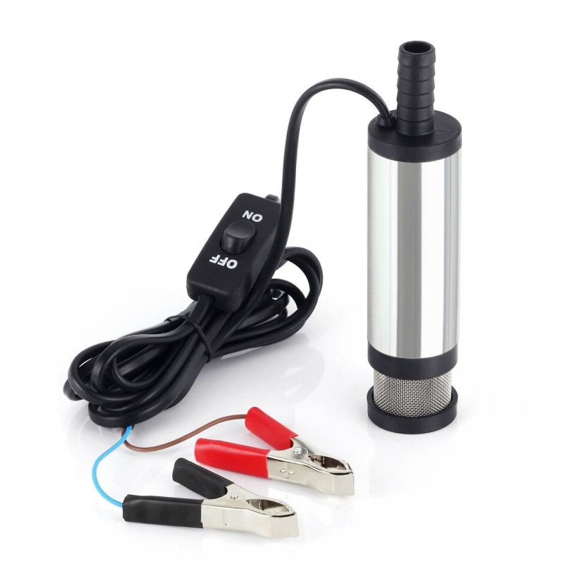 Насос для перекачування дизельного палива / соляри електричний занурювальний з крокодилами Fuel Diesel Pump 12V, 12 л/хв. - мініатюра 2