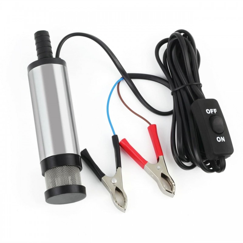 Насос для перекачування дизельного палива / соляри електричний занурювальний з крокодилами Fuel Diesel Pump 12V, 12 л/хв. - мініатюра 11