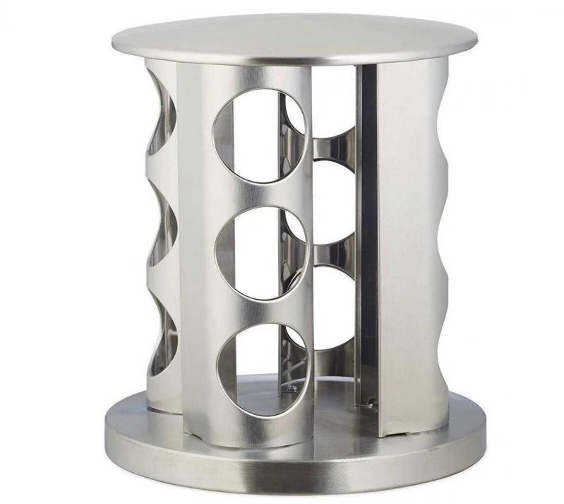 Набір ємностей - карусель для спецій спецівниця на підставці Spice Carousel ∙ 12 скляних баночок ∙ Нержавіюча сталь - мініатюра 4