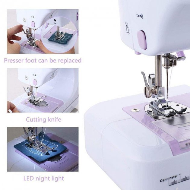 Швейна машинка 12 в 1 портативна багатофункціональна SEWING MACHINE 505 - мініатюра 4