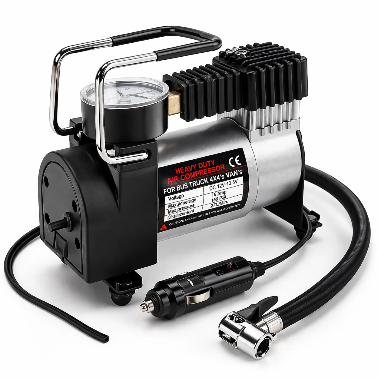 Автомобільний компресор 12V Air pump AND XL-823 для шин • Портативний насос від прикурювача для авто, позашляховика, мікроавтобуса