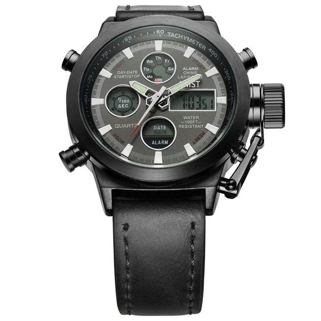 Чоловічий годинник AMST Watch чорний для щоденного стилю - мініатюра 3