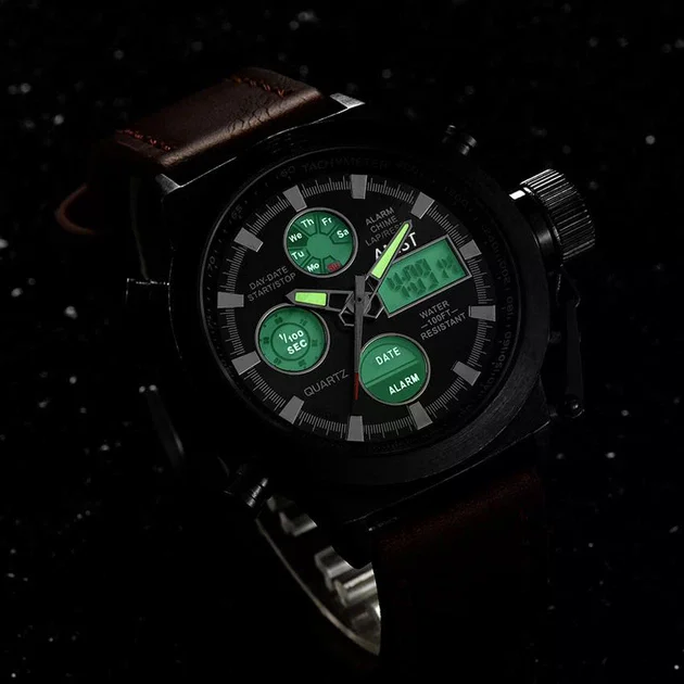 Чоловічий годинник AMST Watch чорний для щоденного стилю - мініатюра 4