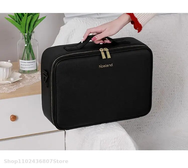 Дорожня косметичка – органайзер із дзеркалом та LED підсвіткою - мініатюра 3