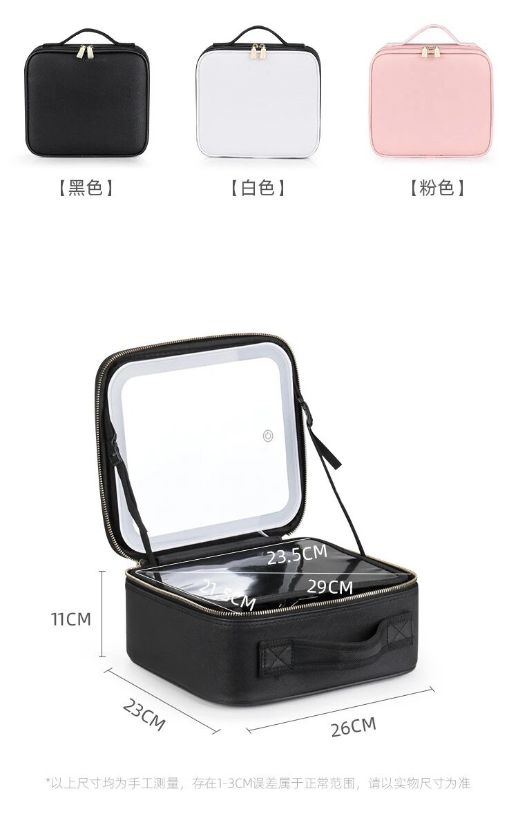 Дорожня косметичка – органайзер із дзеркалом та LED підсвіткою - мініатюра 7