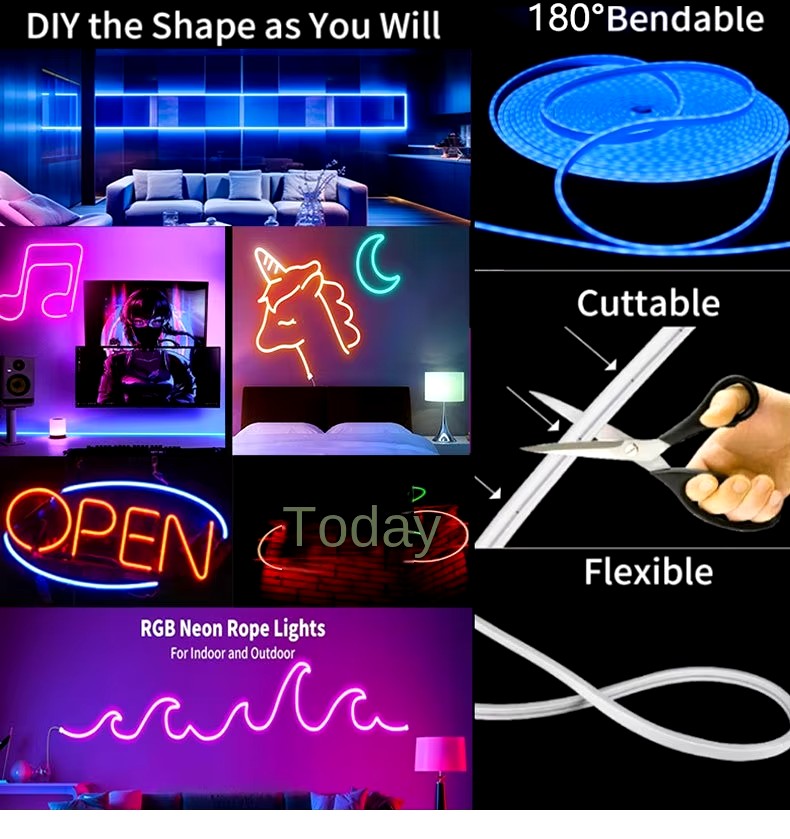 Неонова світлодіодна стрічка LED Neon Strip 5 м - мініатюра 3