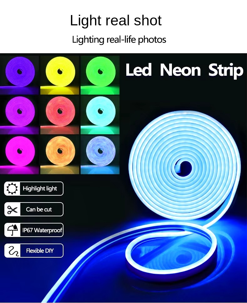 Неонова світлодіодна стрічка LED Neon Strip 5 м - мініатюра 4