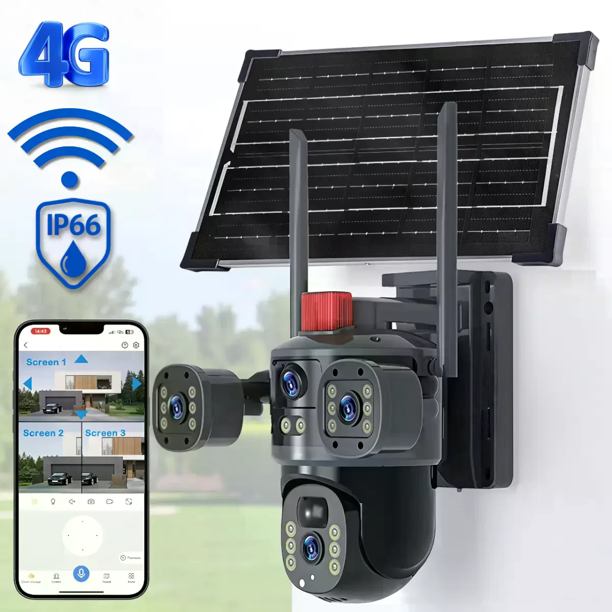 Камера відеоспостереження 4G на сонячній батареї Active Pixel G13 Pro - мініатюра 4