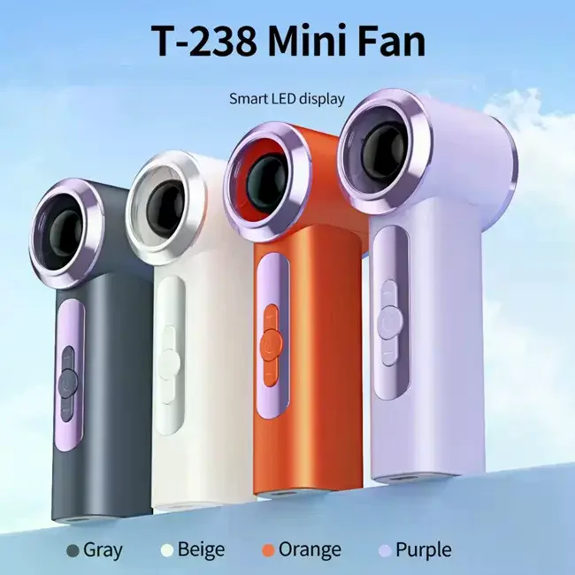 Ручний вентилятор T-238 з USB-зарядкою для дому, транспорту і щоденних поїздок - мініатюра 3