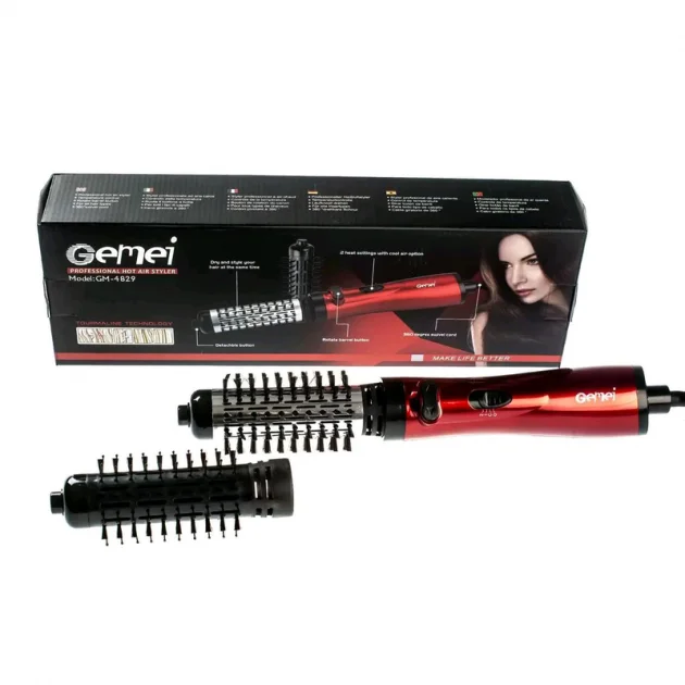 Фен-щітка GEMEI GM-4829 з обертовими насадками для укладання волосся - мініатюра 7