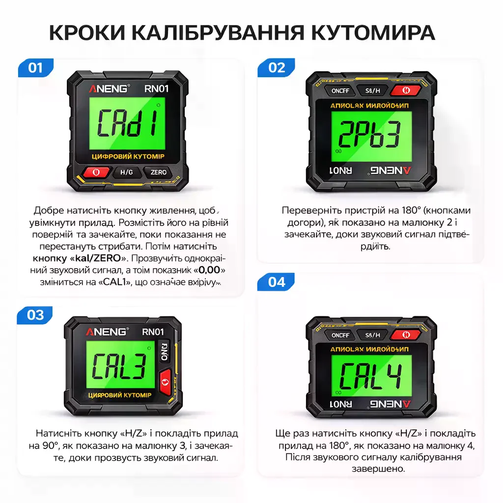 Цифровий інклінометр-кутомір з лазером і магнітом USB - мініатюра 4