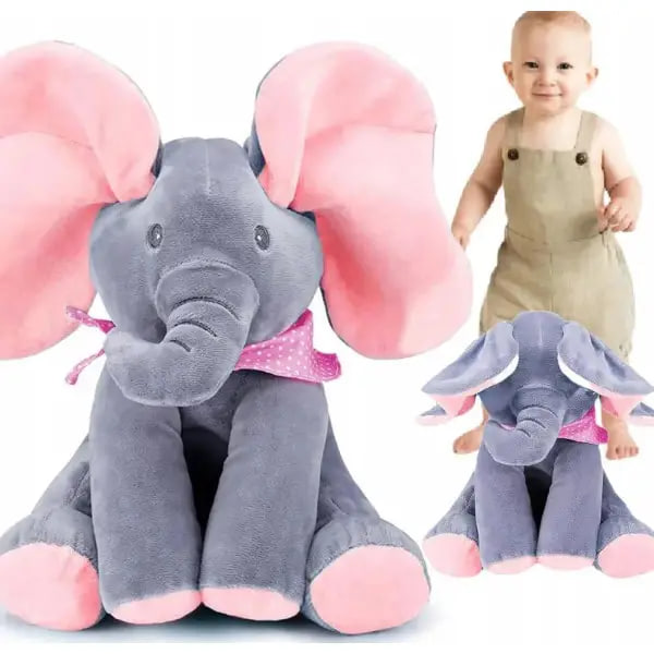 М’яка музична іграшка слоненя з музикою та рухомими вушками - мініатюра 2